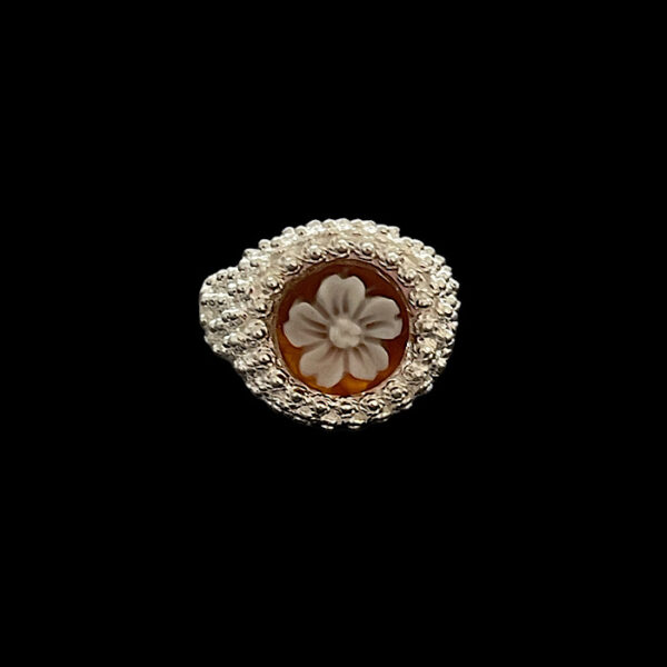 Anello Cammeo Fiori di Sardegna Peonia