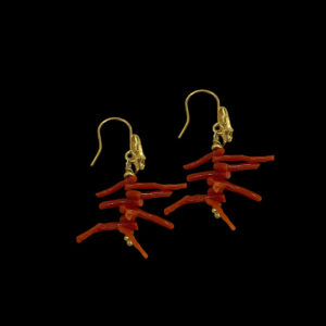 orecchini corallo rosso polpo