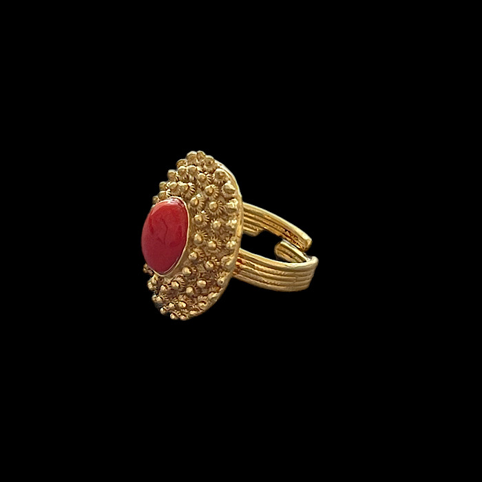 Anello Filigrana Argento e Corallo Rosso - immagine 2