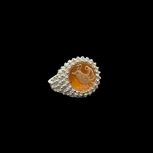 Anello Filigrana Argento e Cammeo Collezione Isla - Pavoncella