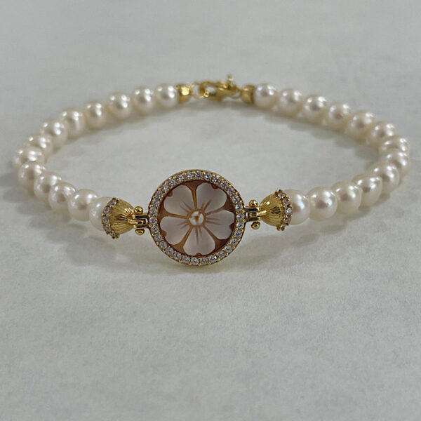 Bracciale Argento Cammeo Perle -
