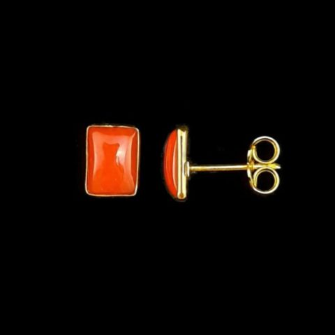 Orecchini in Vetro di Murano Originale con foglia in argento, modello Cabochon, chiusura a Clip - Rosa - Venezia classica