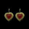 Orecchini Oro e Corallo Rosso - Cuore