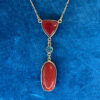 Collier Corallo Rosso e Smeraldi  1- Collezione Déco - immagine 2