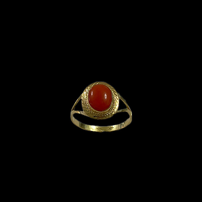 anello oro e corallo rosso