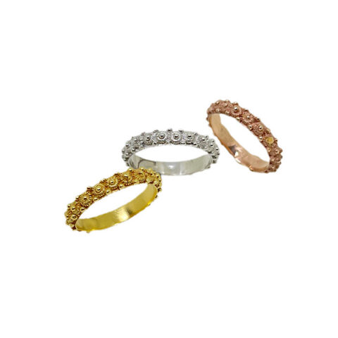 Gioiello Tradizionale Italiano Anello In Argento Dorato 925 Fede Filigrana Tipo Sarda Lavorazione Nido Ape 5 File (10 Fede Sarda