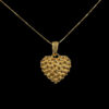 Ciondolo argento placcato oro filigrana sarda-cuore