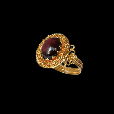 Anello con rubino rosso/Argento sterling massiccio/2ct
