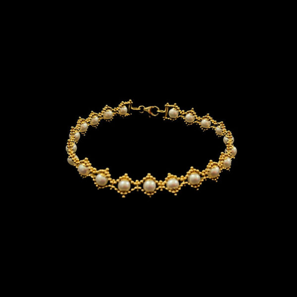 bracciale perle e oro