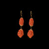 Orecchini Corallo Rosso Sardegna- Raw