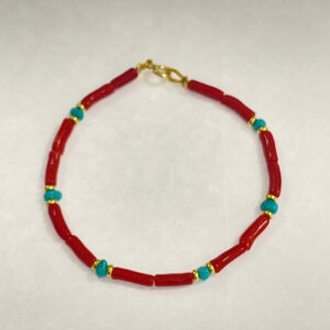 Ferraro gioielli -Bracciale Corallo Sardegna e Turchese - Unisex