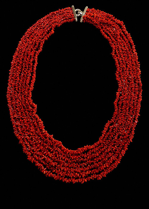 Collana Multifilo Corallo Rosso