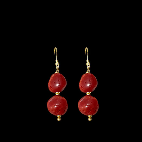 Orecchini  Corallo Rosso - Double Stone