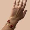 Bracciale Corallo Rosso e Argento  -  Contrariè Gold Plated - immagine 2