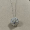 Ciondolo Filigrana Argento Bottone con castone - immagine 3