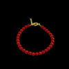 Bracciale Corallo Rosso Sardegna - Gold Plated