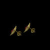 Orecchini Argento e Corallo Rosso Sardegna- Gold Plated - immagine 2