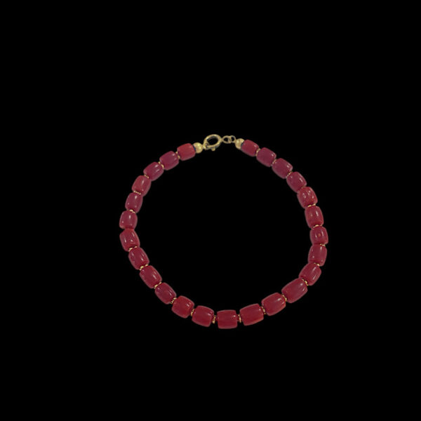 Bracciale  Corallo Rosso  e Oro- Barilotto