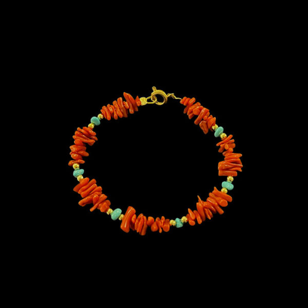 Bracciale Turchese e Corallo Sardegna - Fancy