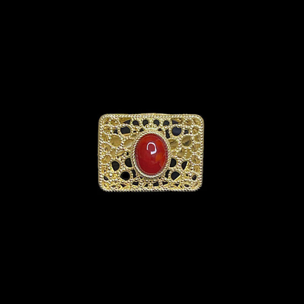 Anello  Corallo rosso - Filigrana Square