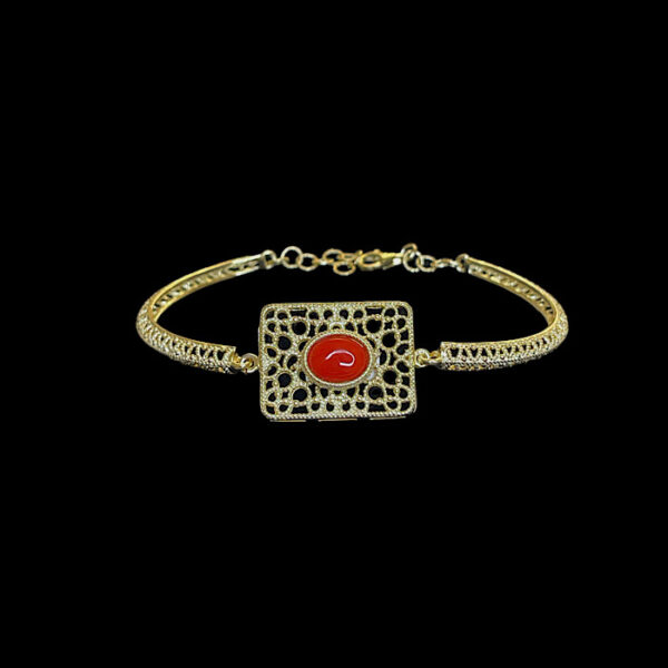 Bracciale Corallo rosso - Filigrana Square