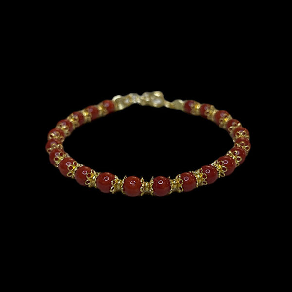 Bracciale Corallo Rosso Sardegna e Filigrana - Gold plated