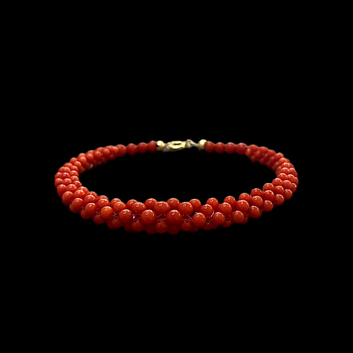 Bracciale Corallo Rosso Sardegna - Tessito Gold