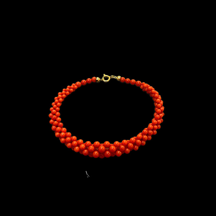 Bracciale Corallo Rosso Sardegna - Tessito Gold - immagine 3