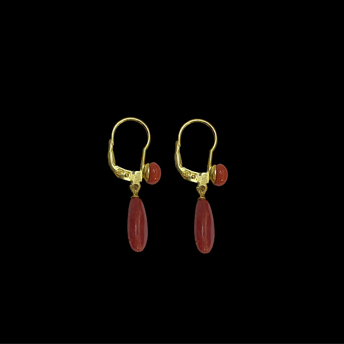 Orecchini  Corallo Rosso Sardegna- Goccia 2 - immagine 2