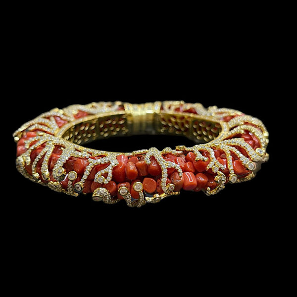 Bracciale Corallo Rosso e Zirconi