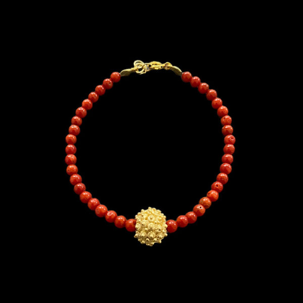 Bracciale Corallo Rosso e Filigrana Sarda -Round