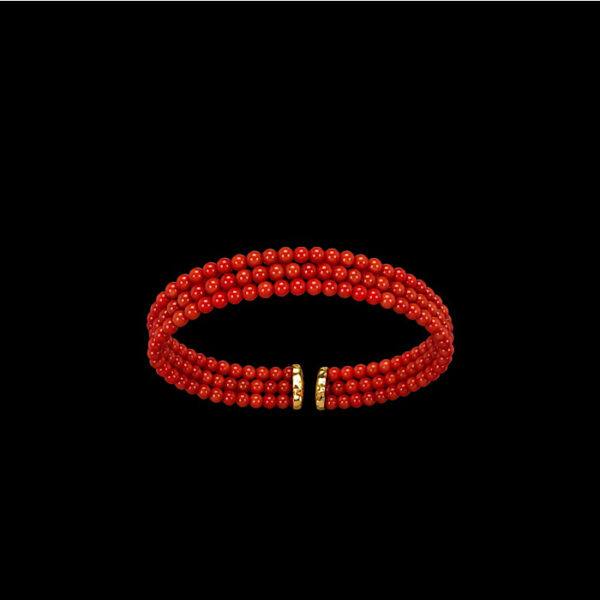 Bracciale multifilo  Corallo Rosso Sardegna -
