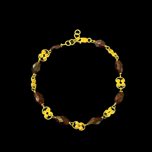 Bracciale Granato e Filigrana Sarda