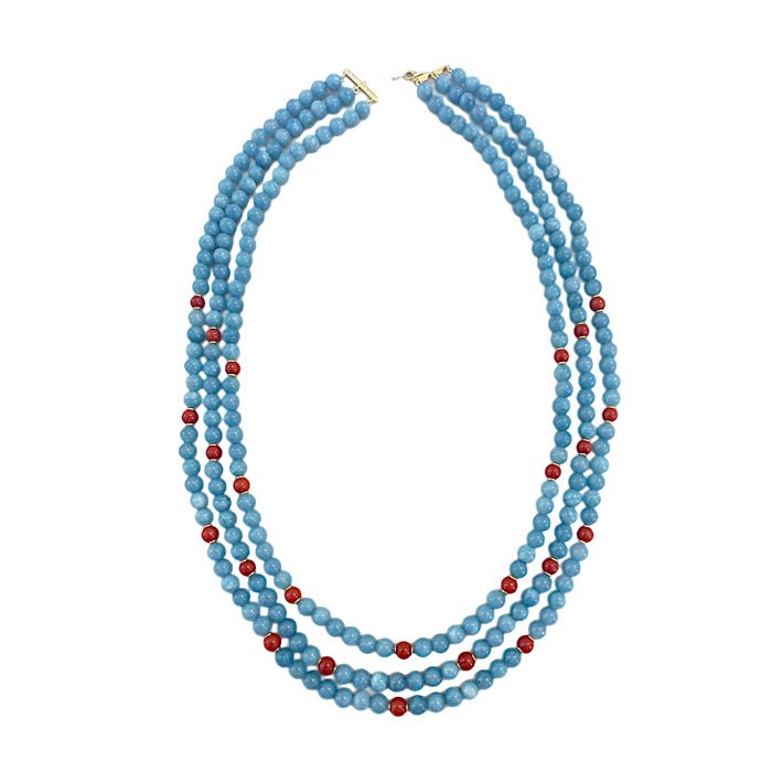 Collana Agata e Corallo Rosso Sardegna - immagine 3